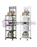 Стелаж 5 рафта за съхранение кухня и баня